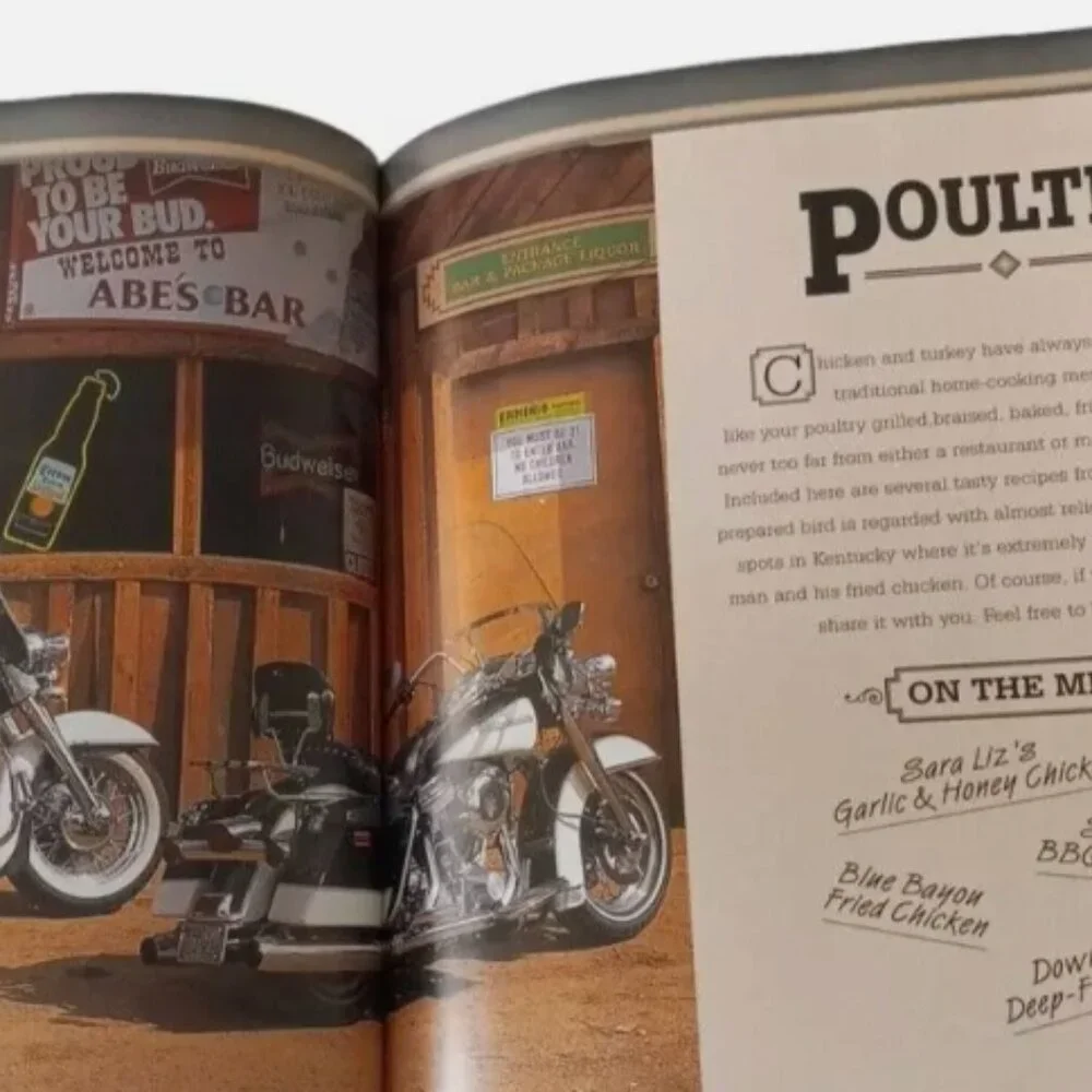 The Harley Biker's Cookbook Big Bites for Hungry Bikers Gift Idea Motorcycle BBQ